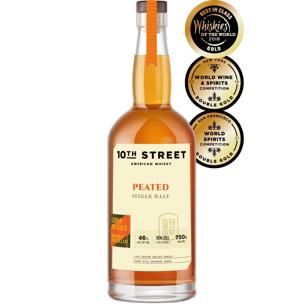 10th Street Peated Sinlge Malt Finished in Port Cask 750ml